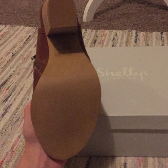 Shellys Talia tan open toe bootie - Picture 4 of 5